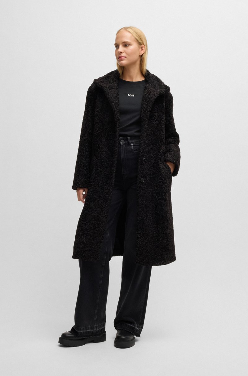 Hugo Boss Camiseta En Punto De Algodón Con Logo Estampado