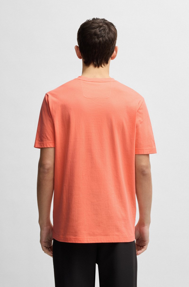 Hugo Boss Camiseta En Punto De Algodón Con Logo Estampado