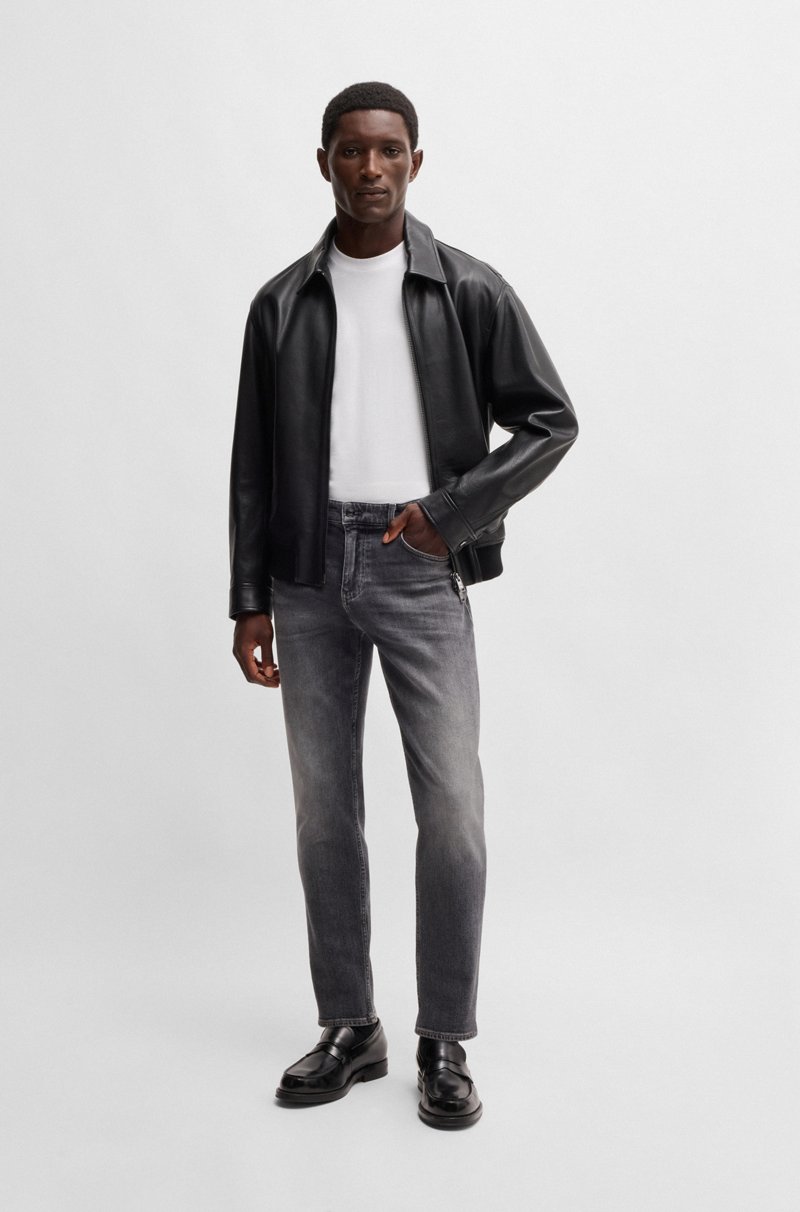 Hugo Boss Camiseta En Punto De Algodón Con Raya Característica En Los Puños