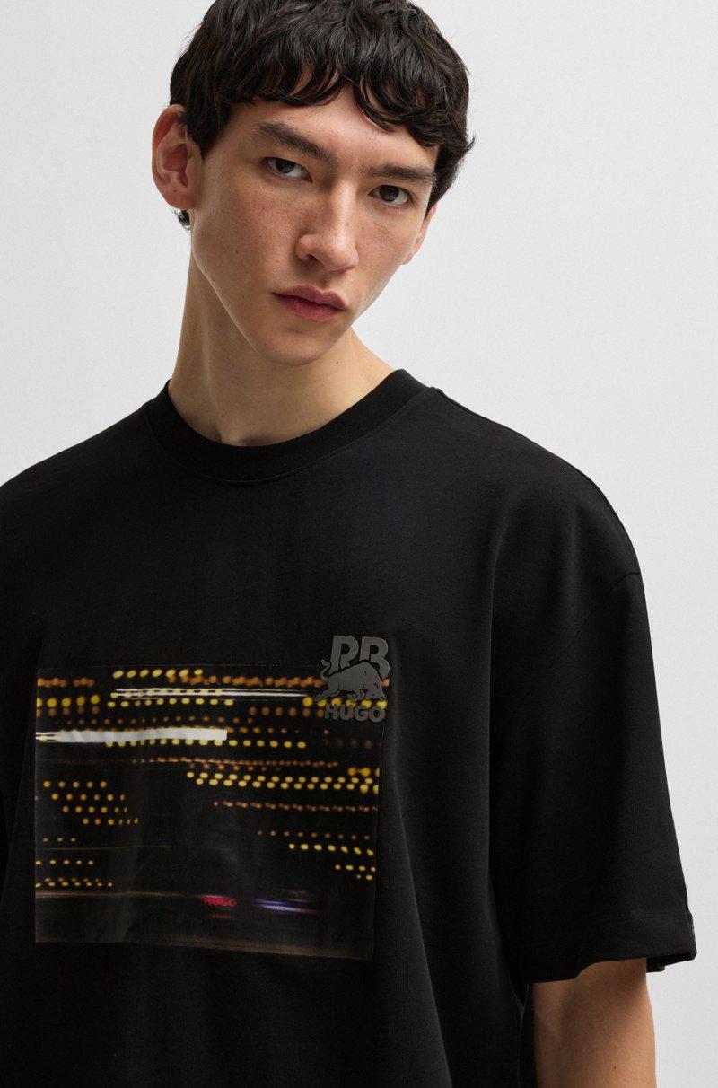 Hugo Boss Camiseta HUGO X RB De Punto De Algodón Con Estampado De Carreras