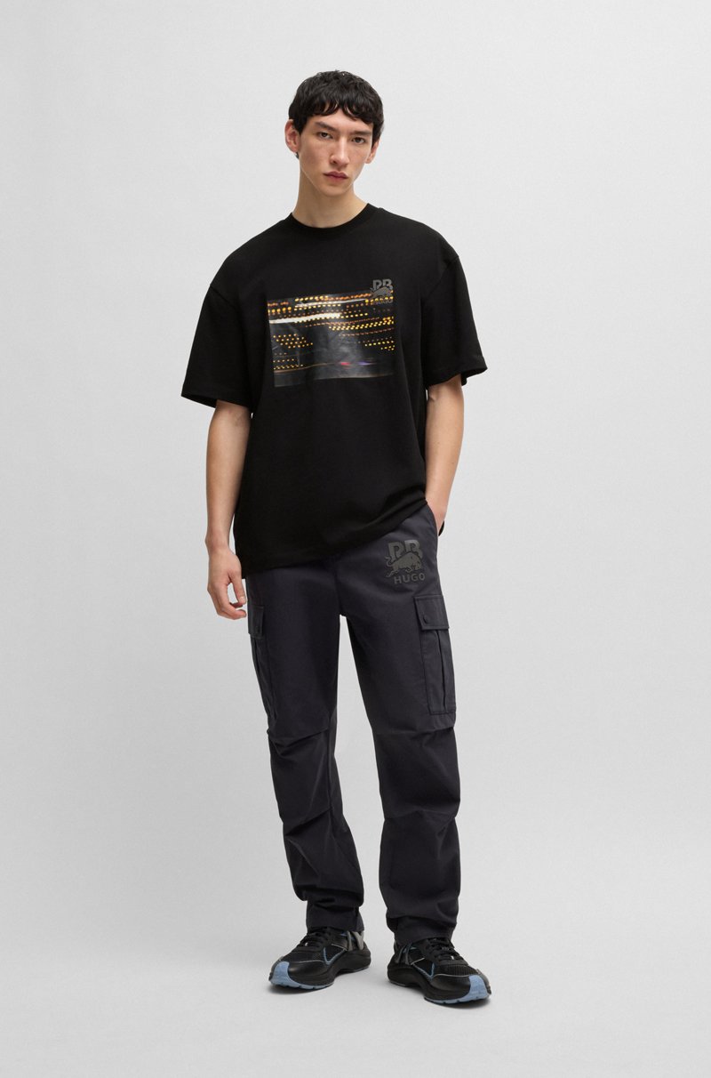 Hugo Boss Camiseta HUGO X RB De Punto De Algodón Con Estampado De Carreras