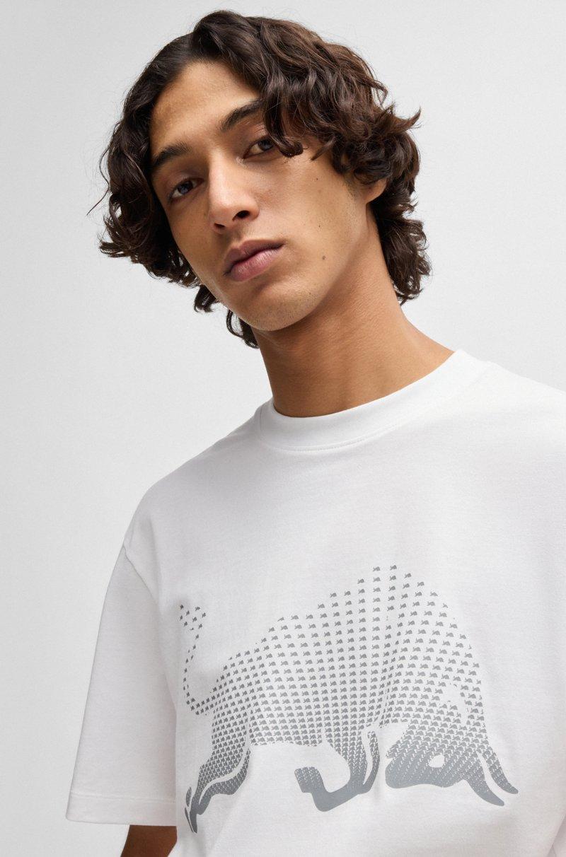 Hugo Boss Camiseta HUGO X RB En Punto De Algodón Con Gráfico De Toro Degradado