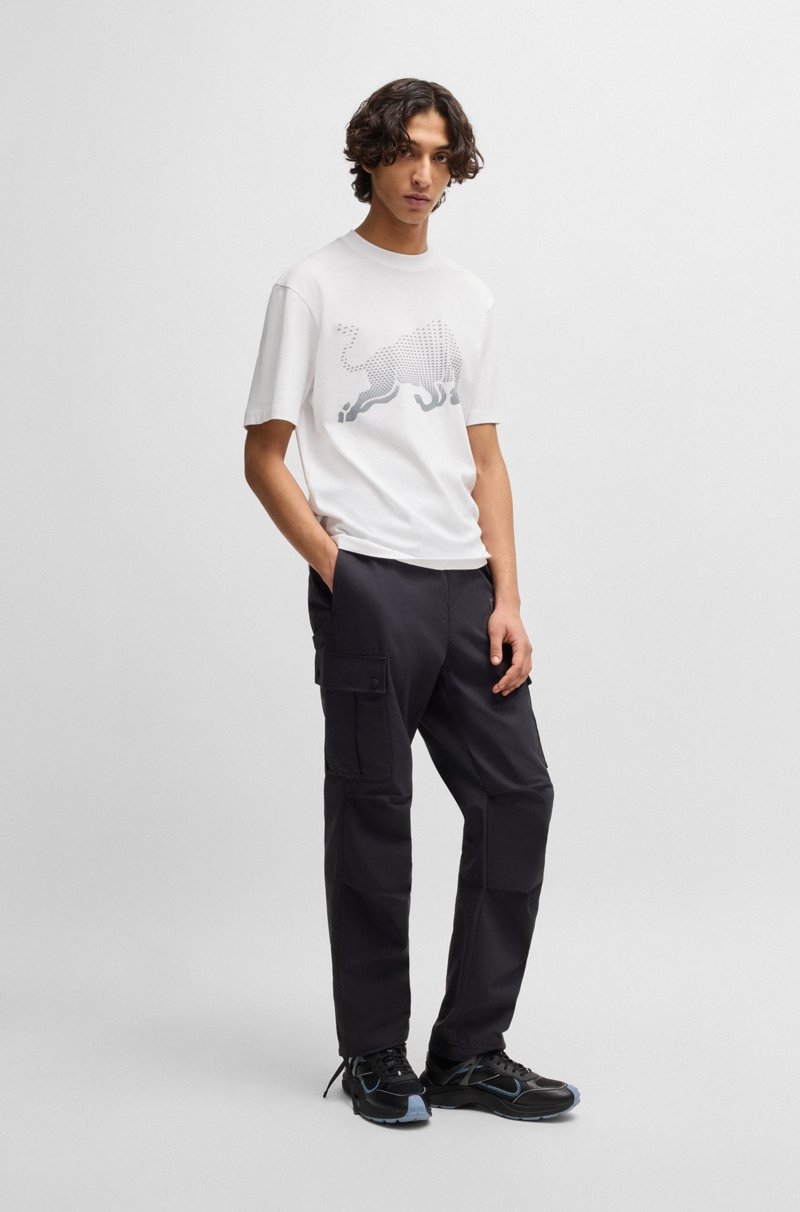 Hugo Boss Camiseta HUGO X RB En Punto De Algodón Con Gráfico De Toro Degradado