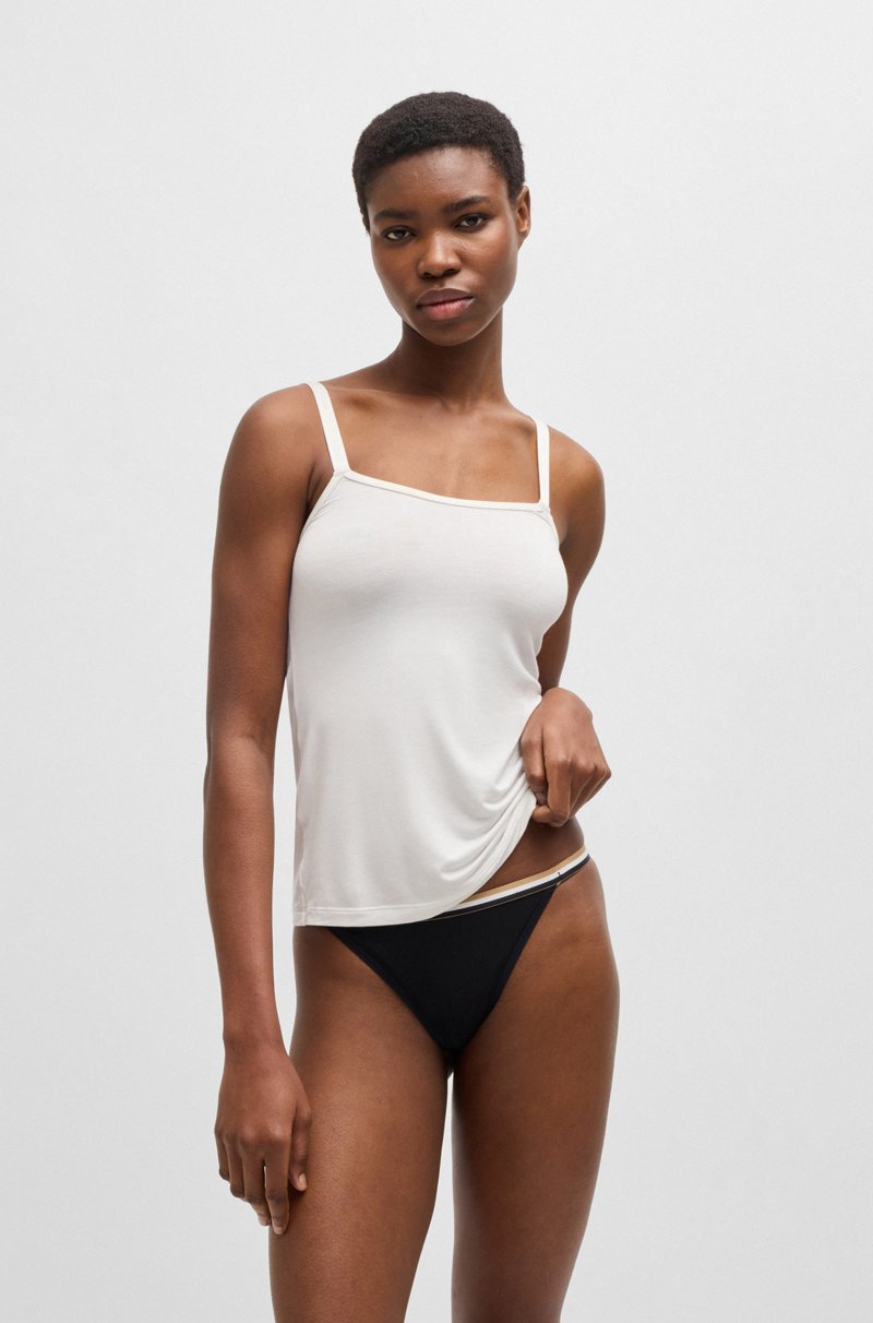 Hugo Boss Camiseta interior de punto elástico con tirantes de la marca