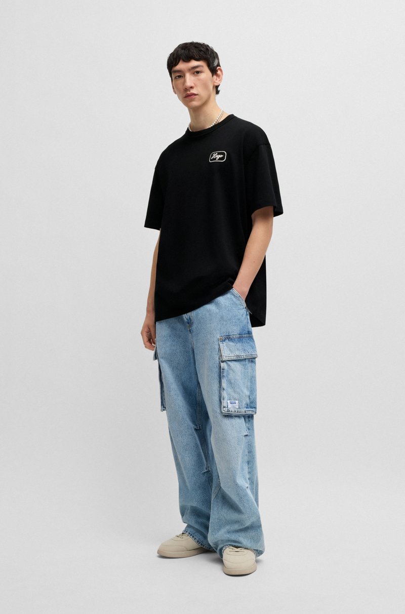 Hugo Boss Camiseta Loose Fit De Algodón Con Ilustración De Carreras