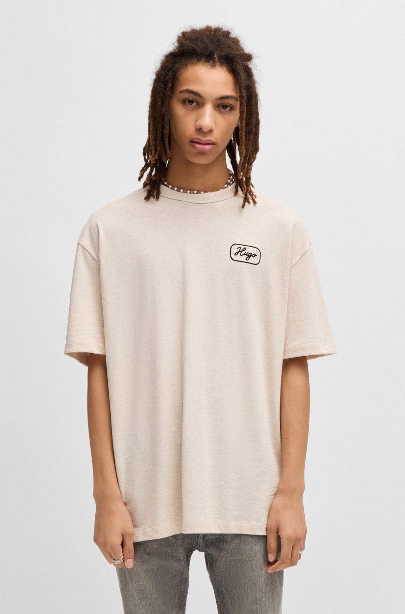 Hugo Boss Camiseta Loose Fit De Algodón Con Ilustración De Carreras