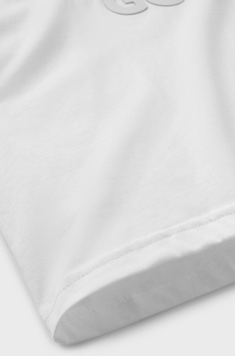 Hugo Boss Camiseta Loose Fit Para Niños En Algodón Con Logo Apilado