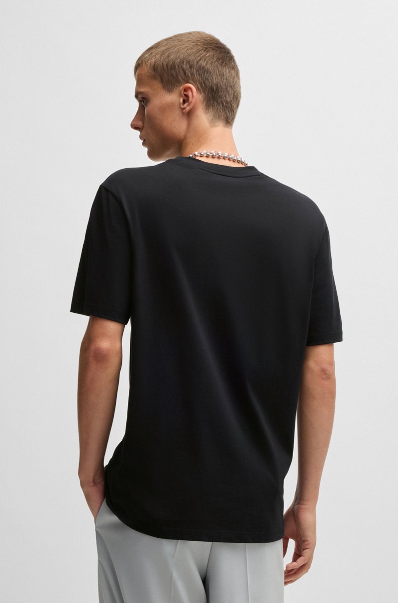 Hugo Boss Camiseta Oversize Fit De Algodón Con Gráfico De Animal