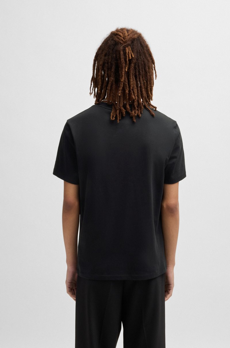 Hugo Boss Camiseta Oversize Fit De Algodón Con Gráfico De Animal