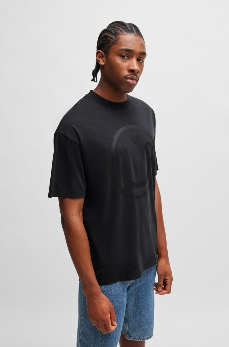 Hugo Boss Camiseta Oversize Fit De Algodón Con Logo De La Nueva Temporada