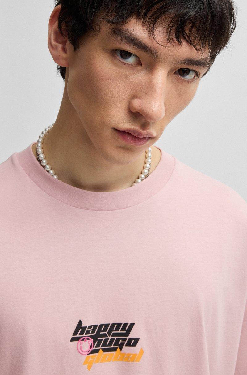 Hugo Boss Camiseta Oversize Fit De Algodón Con Logo Happy HUGO