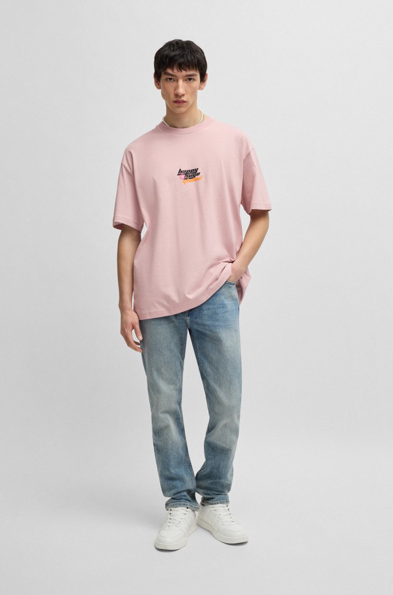 Hugo Boss Camiseta Oversize Fit De Algodón Con Logo Happy HUGO
