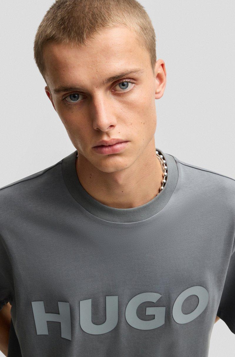 Hugo Boss Camiseta Oversize Fit De Algodón Con Logo Reflectante Decorativo