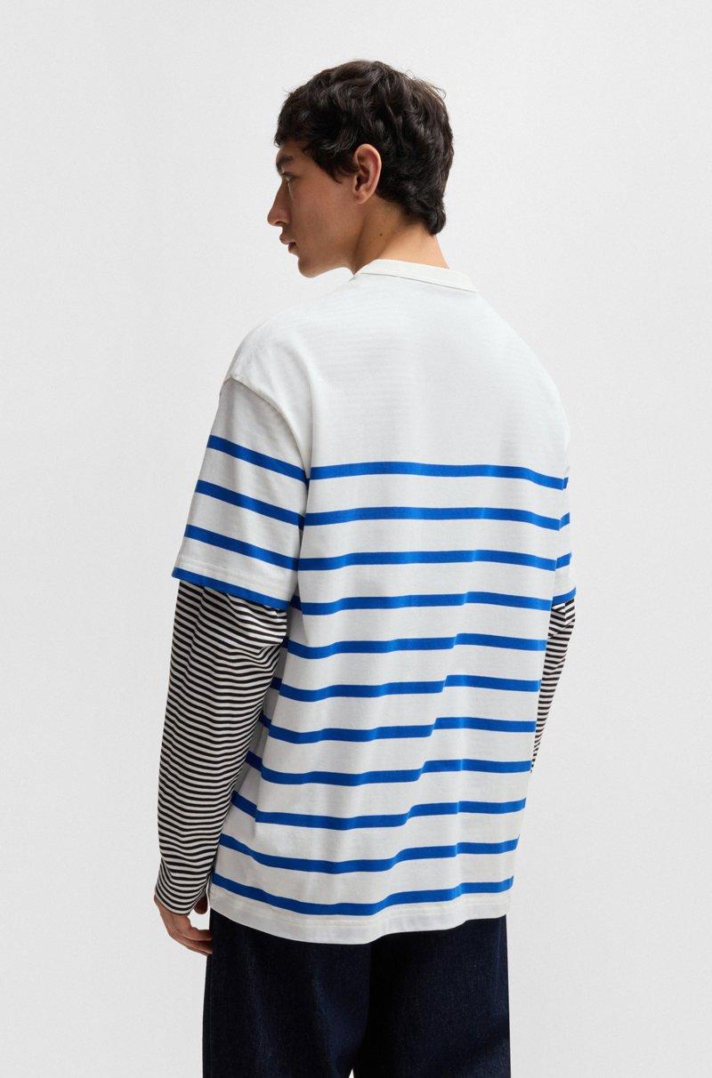 Hugo Boss Camiseta Oversized De Punto De Algodón Con Logo De Perro