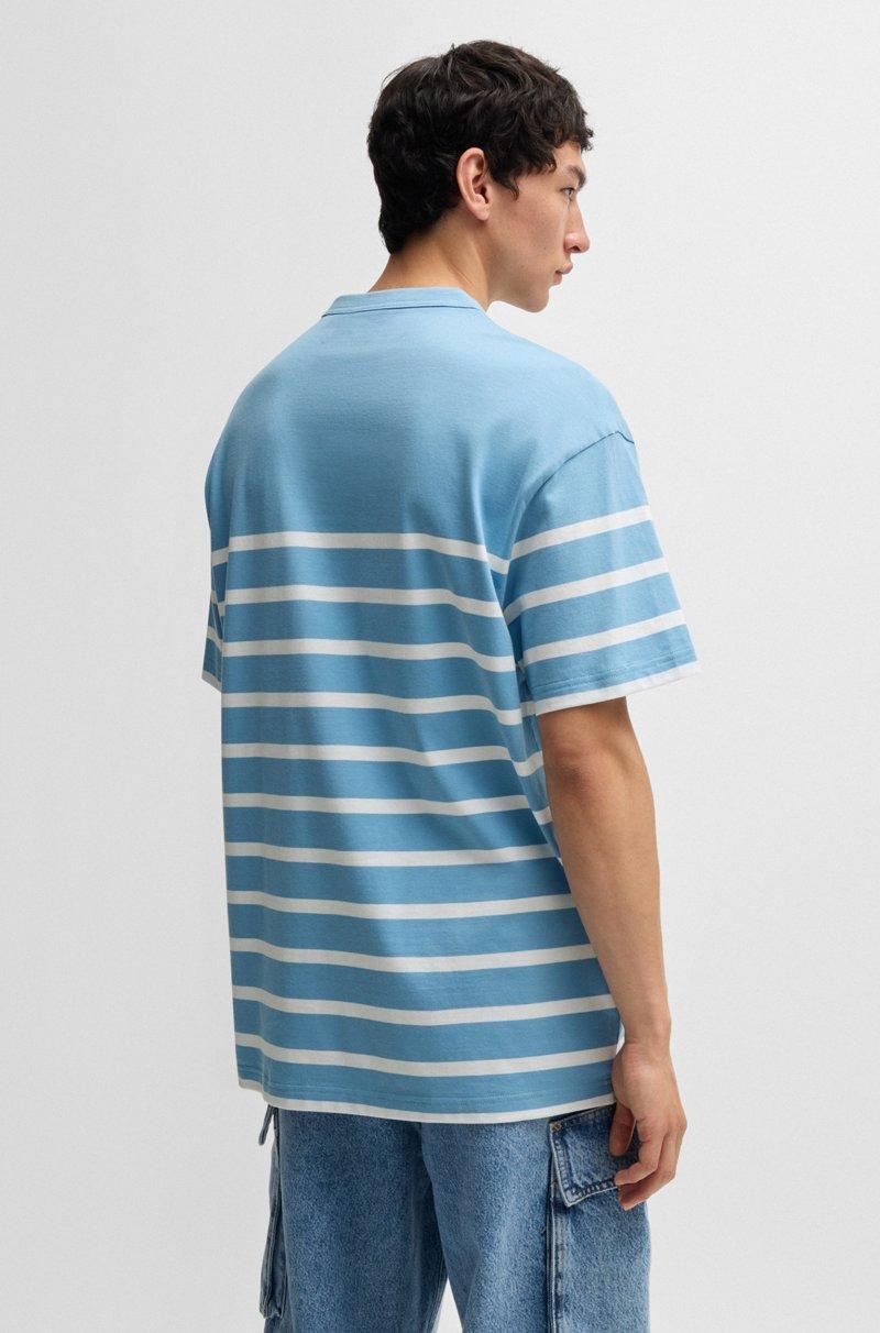 Hugo Boss Camiseta Oversized De Punto De Algodón Con Logo De Perro