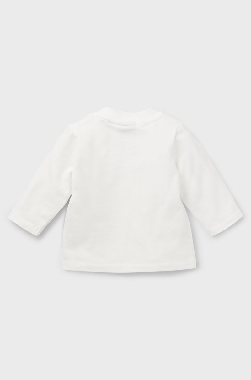 Hugo Boss Camiseta Para Bebé En Algodón Elástico Con Logo De Diseño