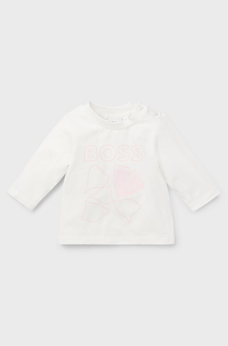 Hugo Boss Camiseta para bebé en algodón elástico con logo de diseño