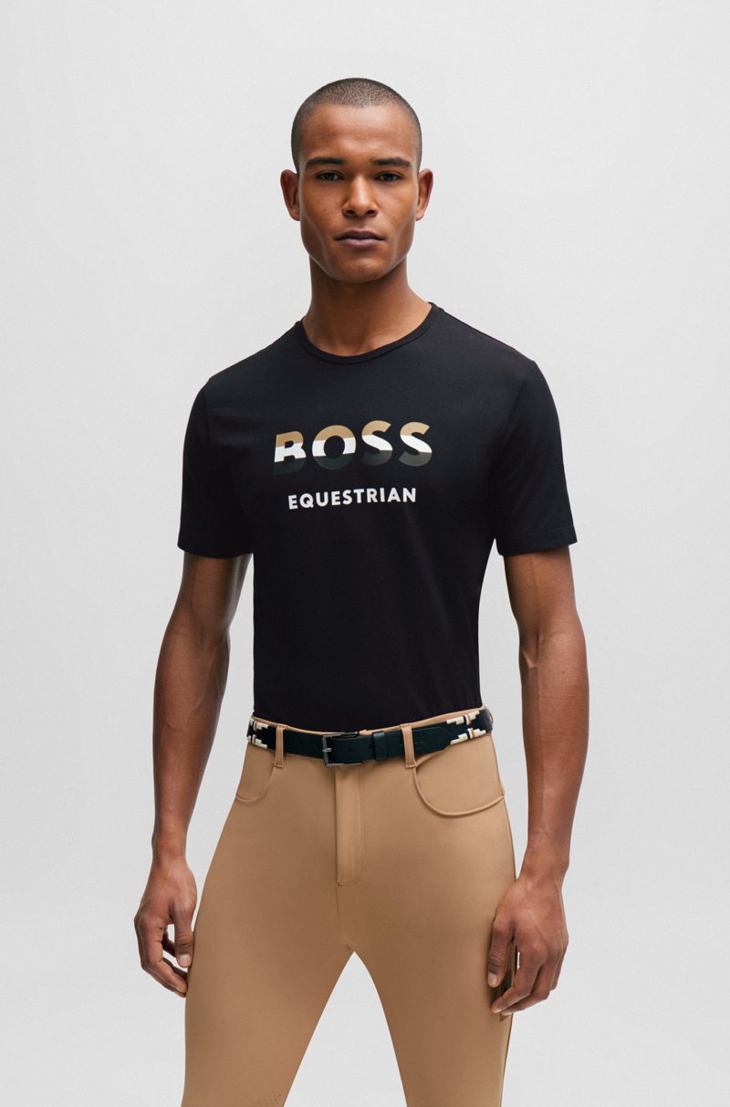 Hugo Boss Camiseta para equitación de manga corta en algodón elástico con logo