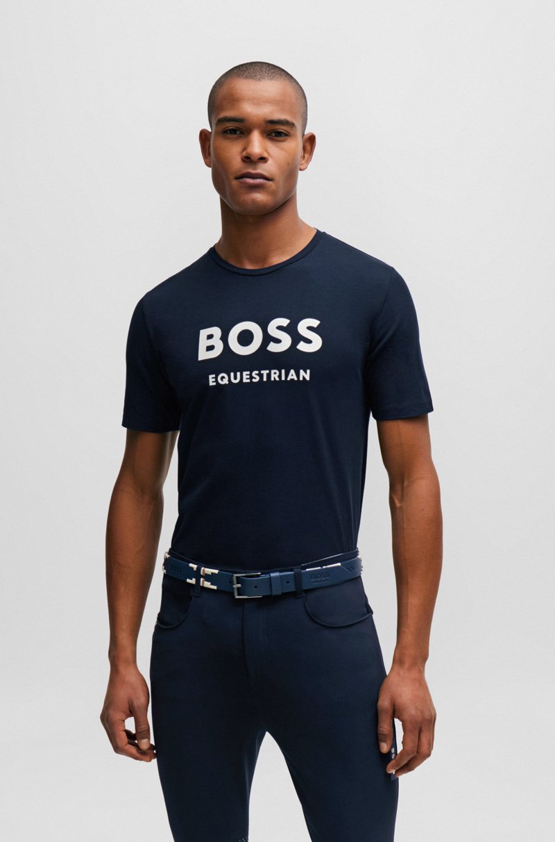 Hugo Boss Camiseta para equitación de manga corta en algodón elástico con logo