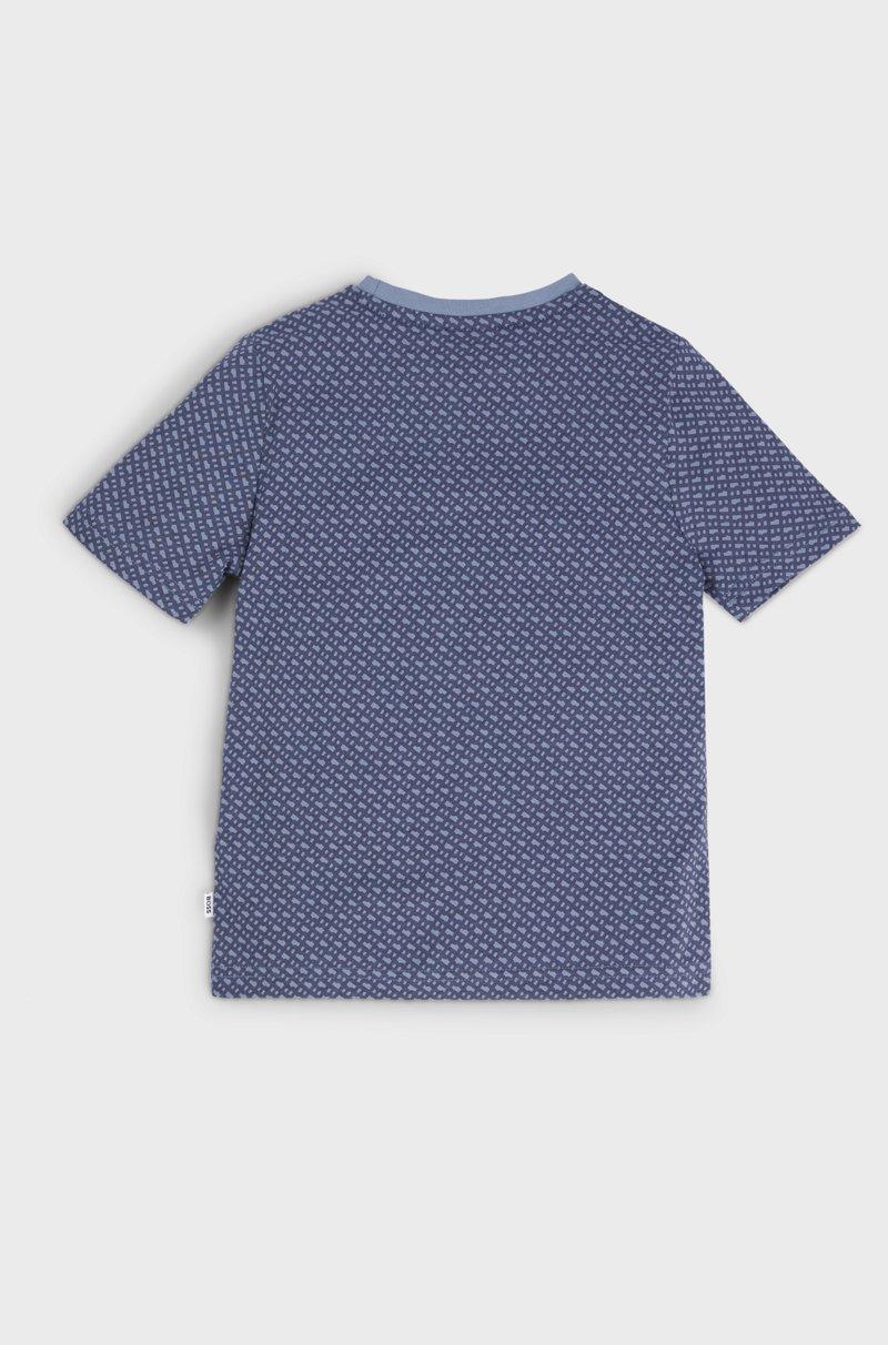 Hugo Boss Camiseta Para Niños En Algodón Con Estampado De Monogramas