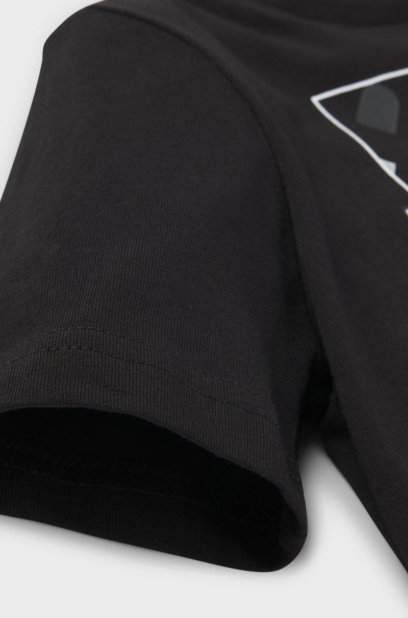 Hugo Boss Camiseta Para Niños En Algodón Con Estampado De Monogramas Y Logo