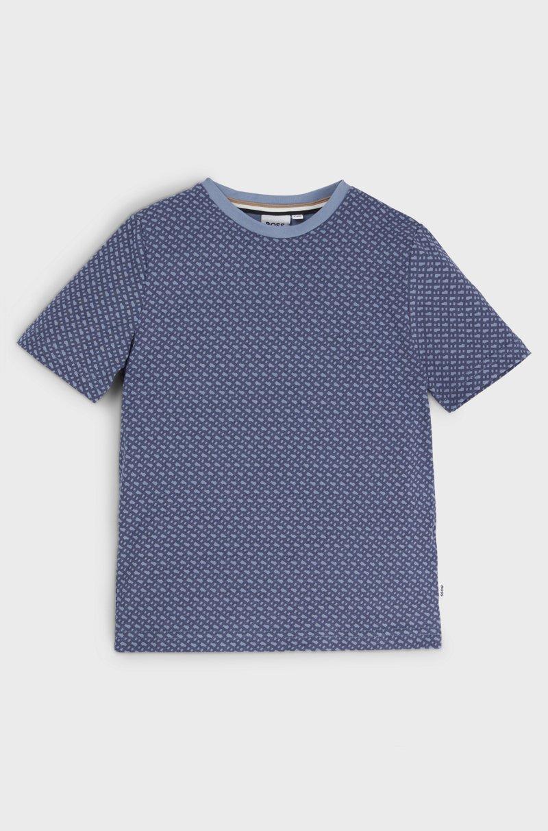 Hugo Boss Camiseta para niños en algodón con estampado de monogramas