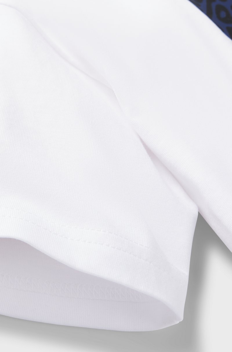 Hugo Boss Camiseta Para Niños En Algodón Con Logo Cuadrado En Estampado Animal