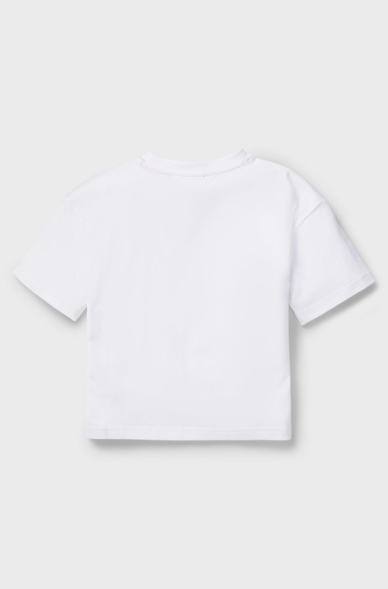 Hugo Boss Camiseta Para Niños En Algodón Con Logo Cuadrado En Estampado Animal