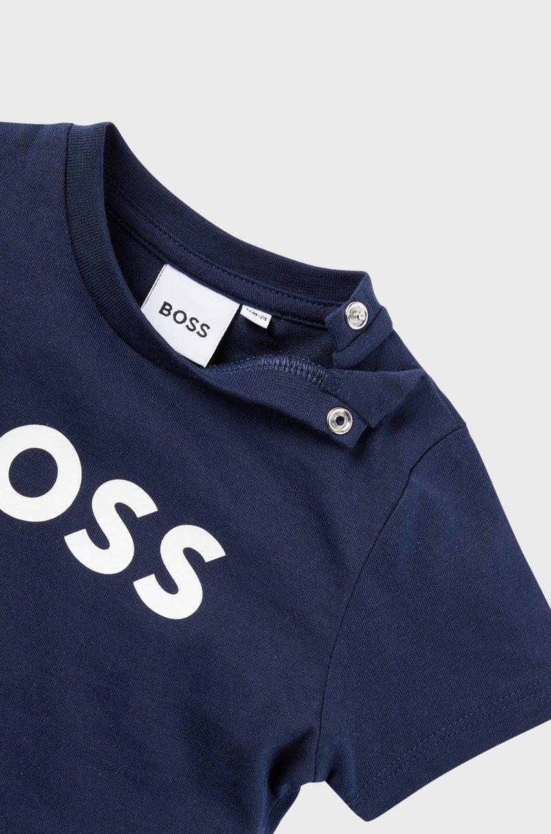 Hugo Boss Camiseta Para Niños En Algodón Con Logo Estampado