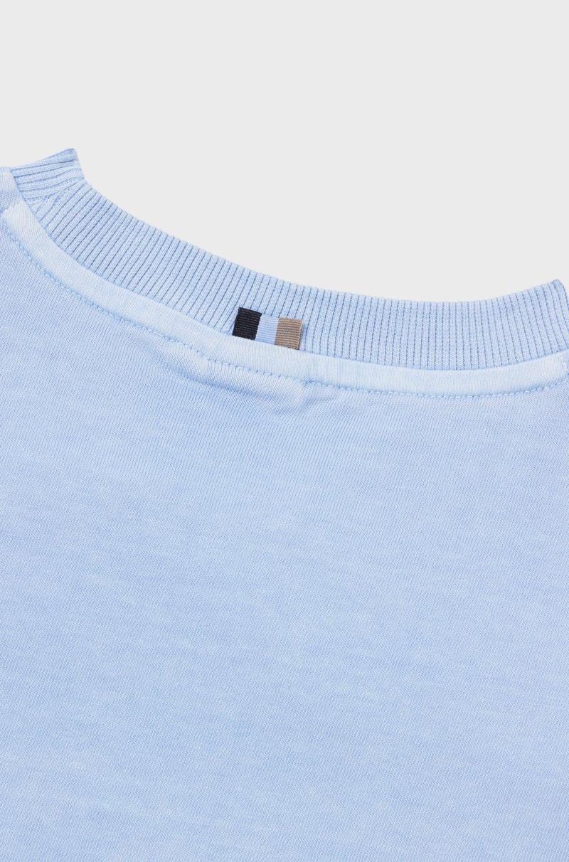 Hugo Boss Camiseta Para Niños En Algodón De Efecto Desteñido Con Logo Bordado