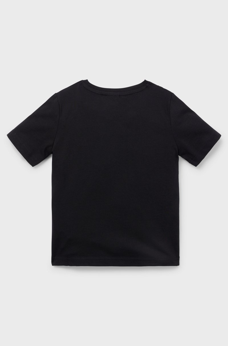 Hugo Boss Camiseta Para Niños En Punto De Algodón Con Logo En Contraste