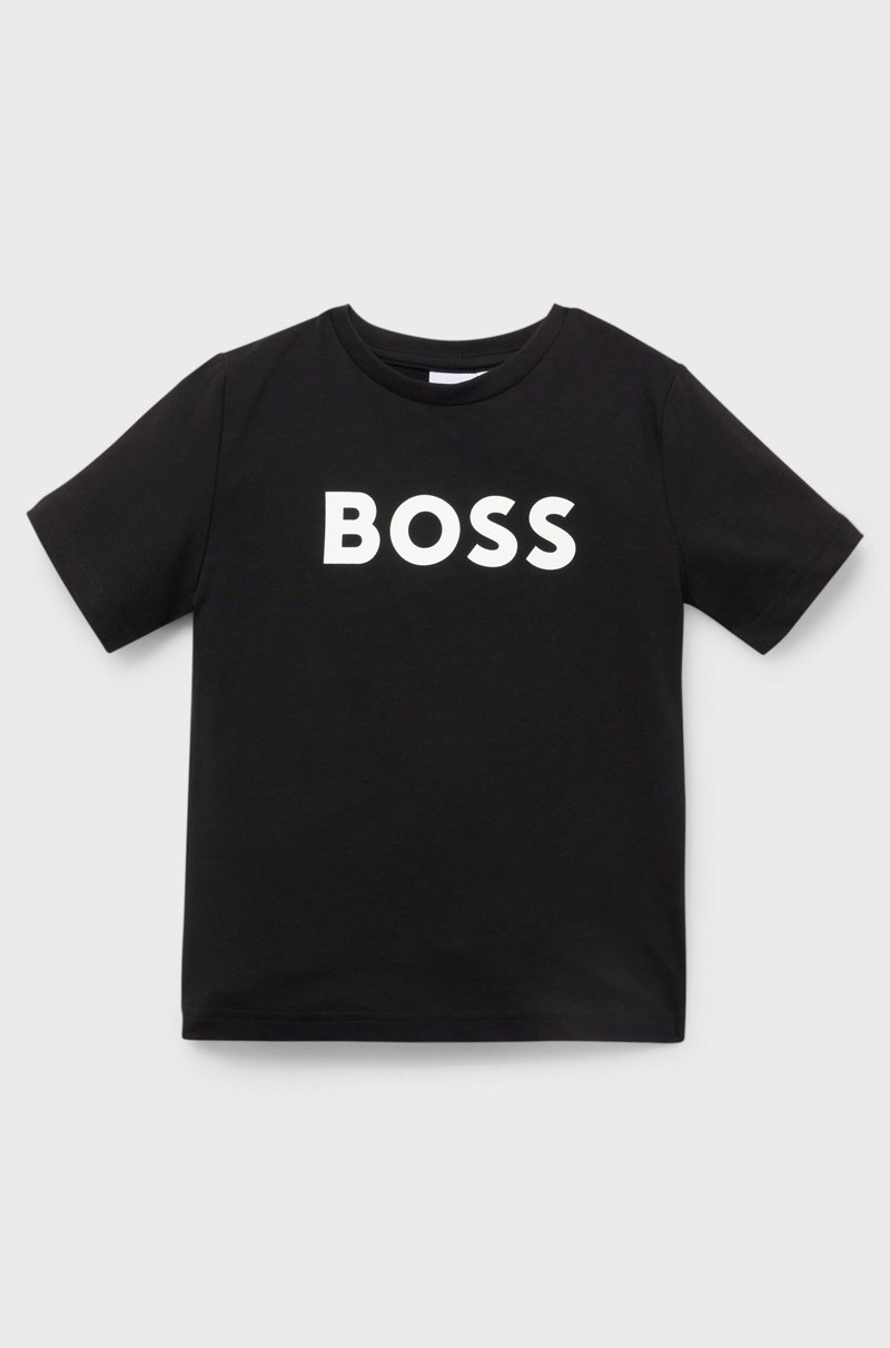 Hugo Boss Camiseta para niños en punto de algodón con logo en contraste