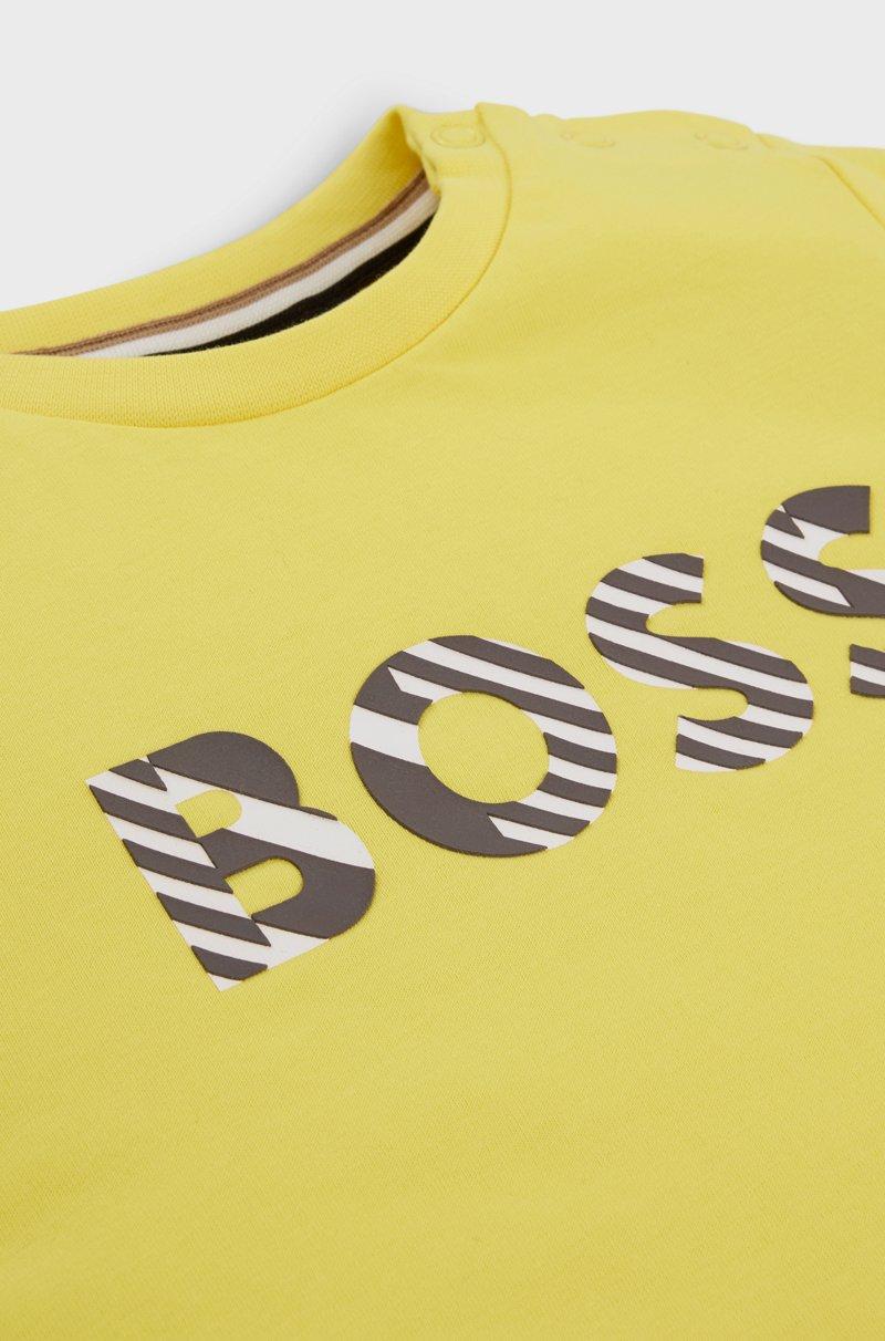 Hugo Boss Camiseta Para Niños En Punto De Algodón Con Logo Grabado