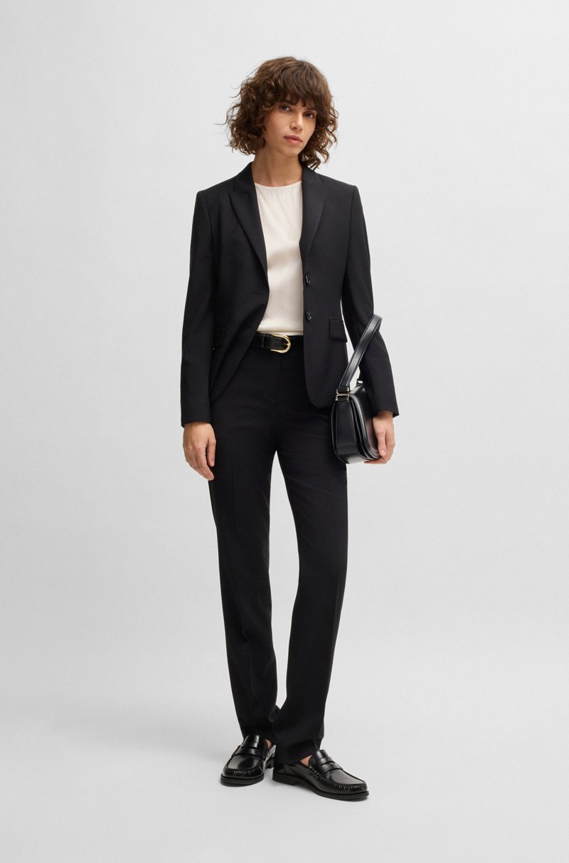 Hugo Boss Camiseta Regular Fit Con Parte Delantera De Seda Elástica