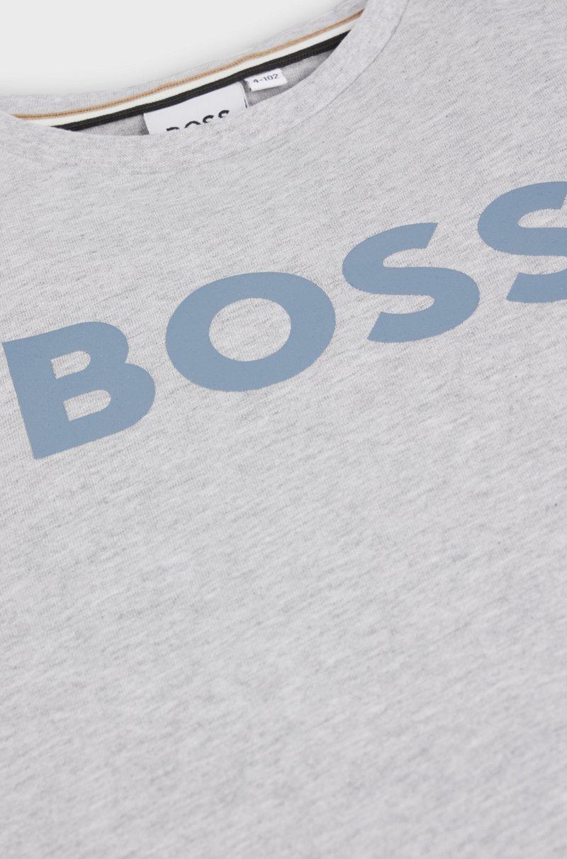 Hugo Boss Camiseta Regular Fit De Algodón Con Logo Estampado Para Niños