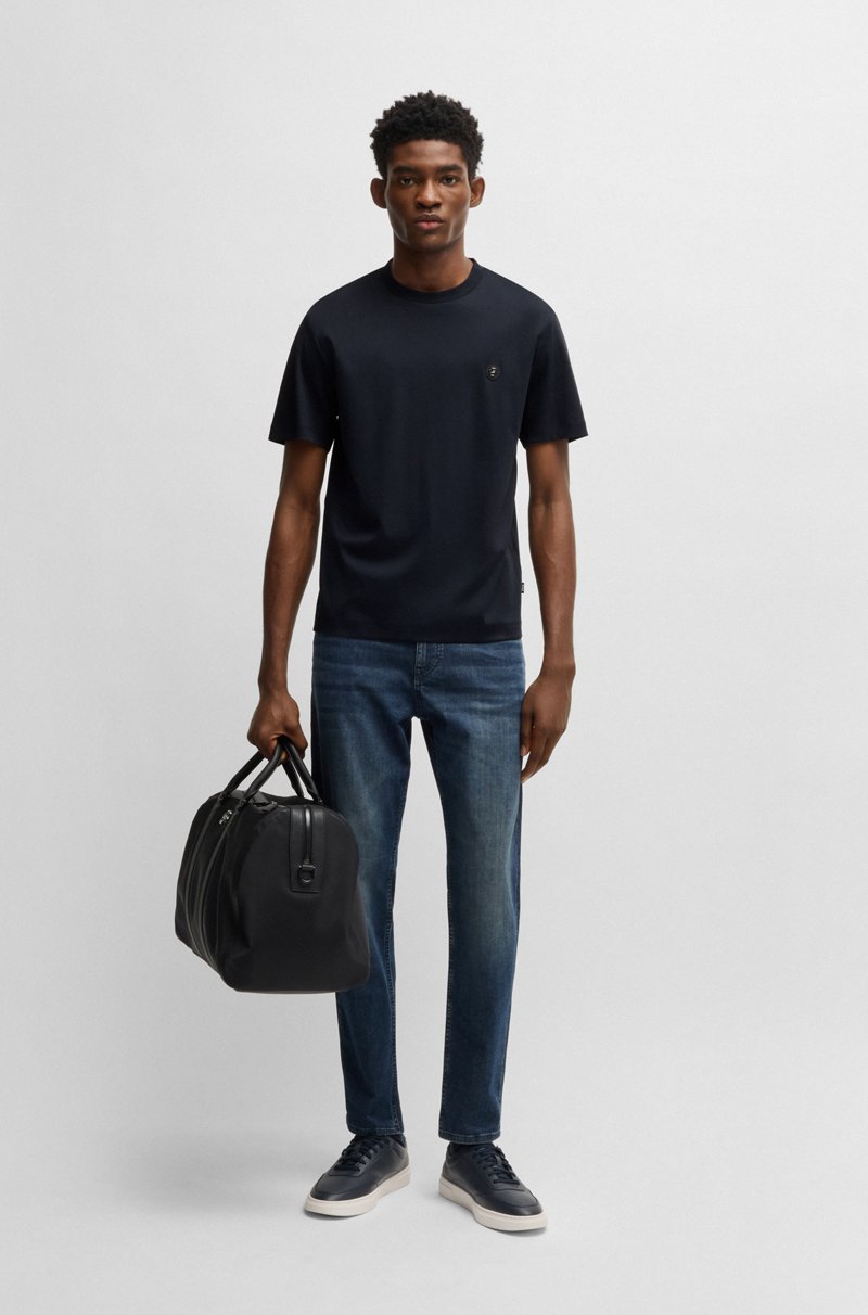 Hugo Boss Camiseta Regular Fit De Algodón Con Monograma Double B