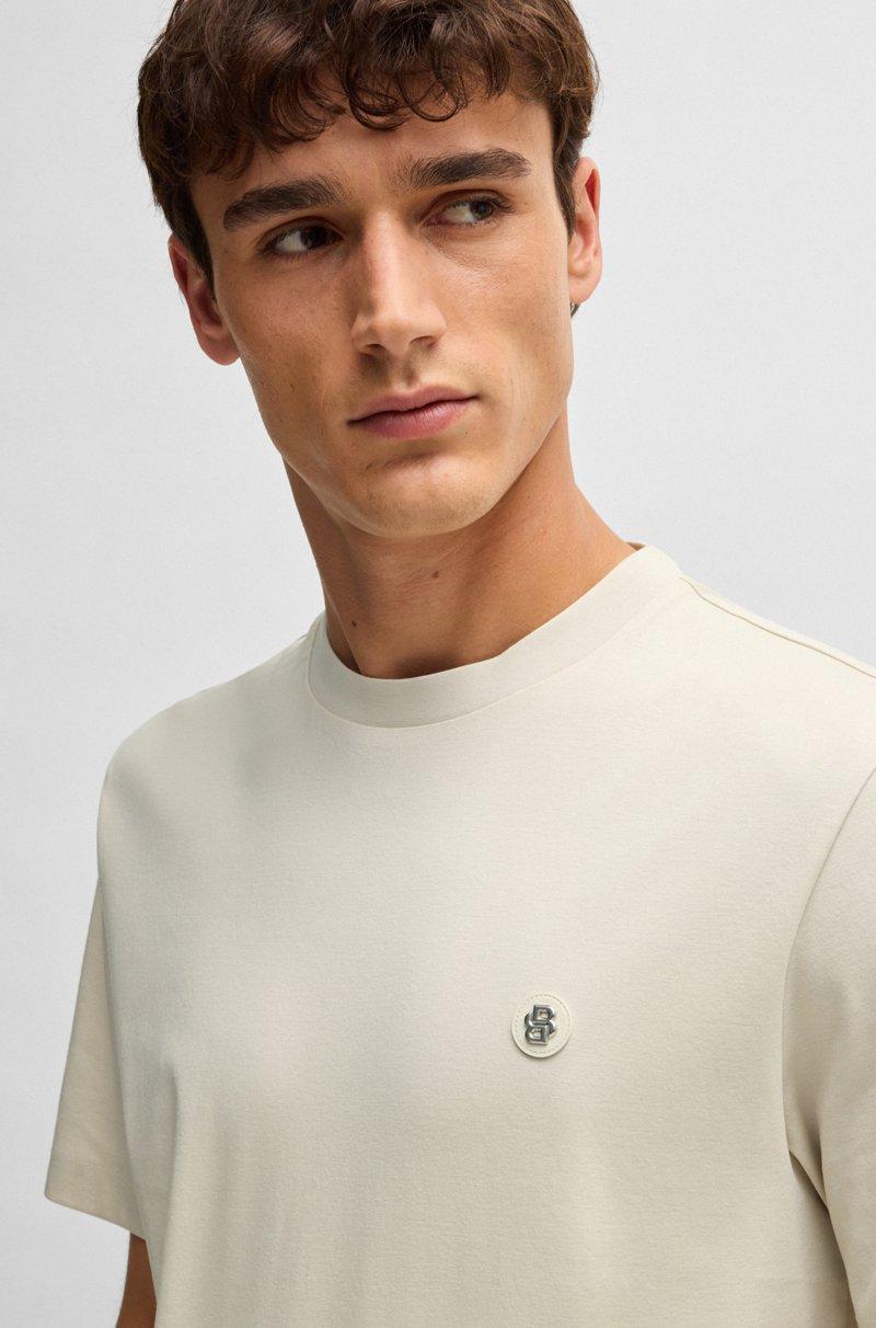 Hugo Boss Camiseta Regular Fit De Algodón Con Monograma Double B