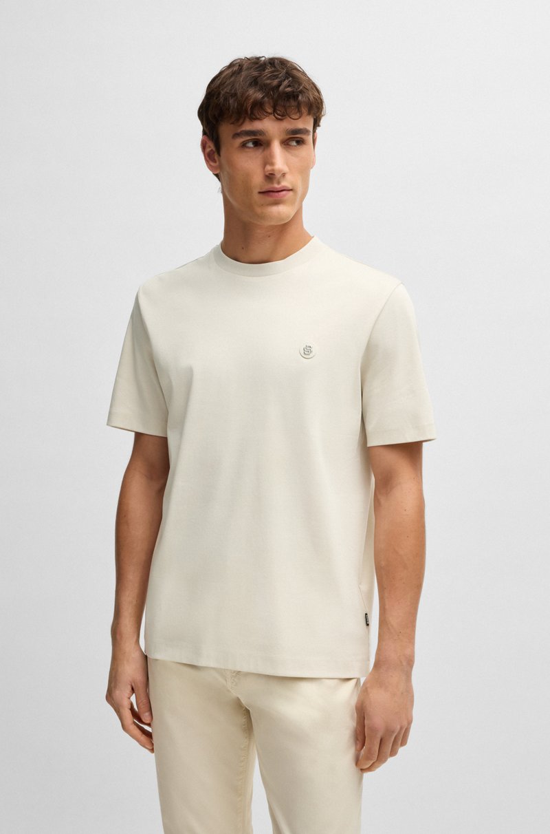 Hugo Boss Camiseta regular fit de algodón con monograma Double B