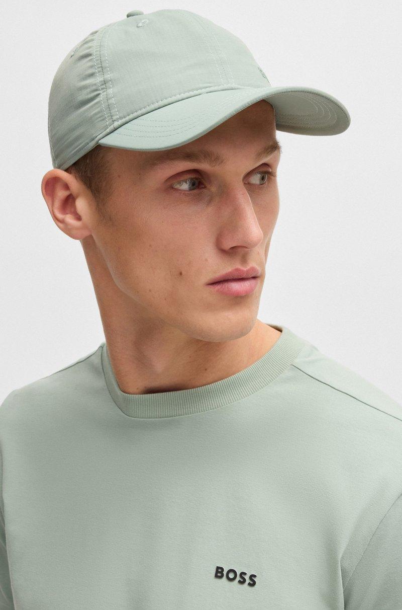 Hugo Boss Camiseta Regular Fit De Algodón Elástico Con Logo En Contraste