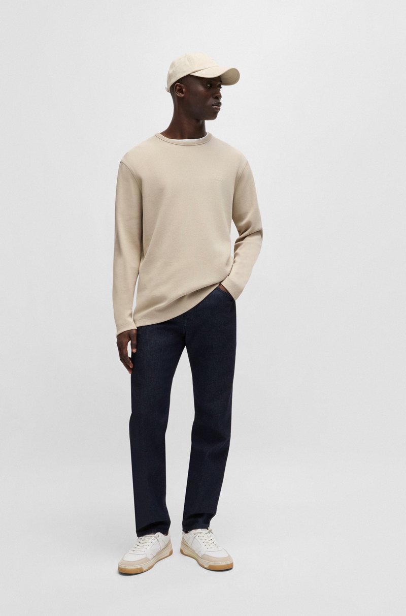 Hugo Boss Camiseta Regular Fit En Algodón Con Logo Bordado