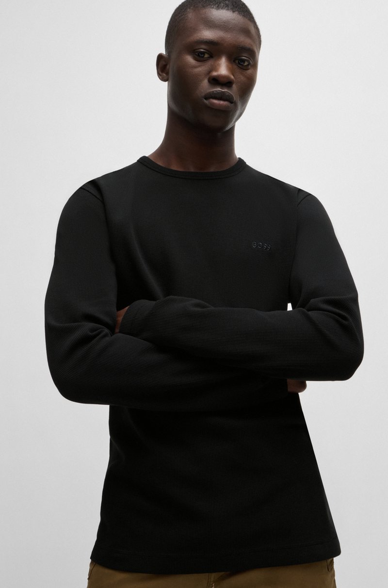 Hugo Boss Camiseta Regular Fit En Algodón Con Logo Bordado