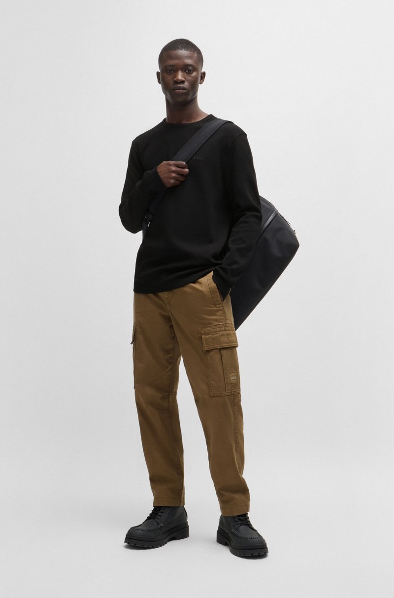 Hugo Boss Camiseta Regular Fit En Algodón Con Logo Bordado