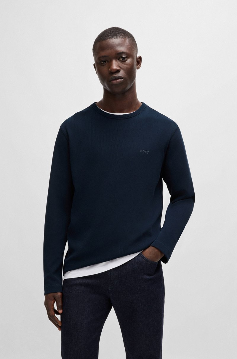 Hugo Boss Camiseta regular fit en algodón con logo bordado