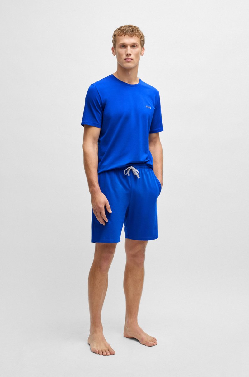 Hugo Boss Camiseta Regular Fit En Algodón Elástico Con Logo Bordado