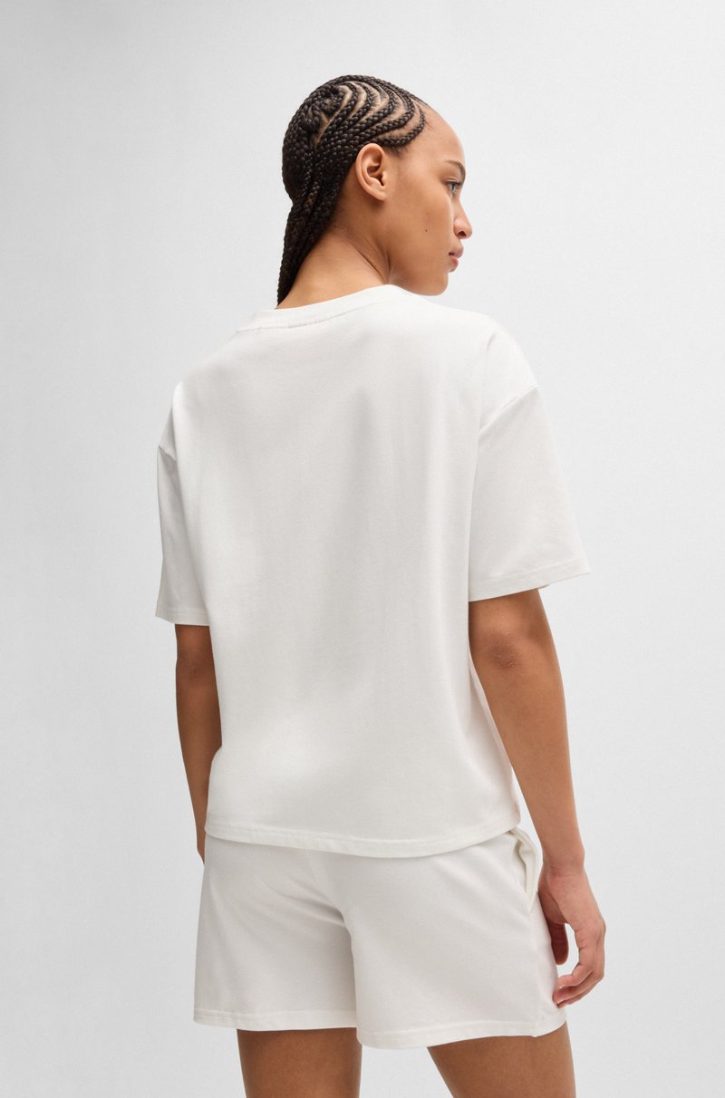 Hugo Boss Camiseta Relaxed Fit Con Logo Estampado De Silicona