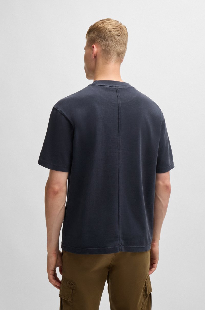 Hugo Boss Camiseta Relaxed Fit De Algodón Aterciopelado Con Detalle De Logo
