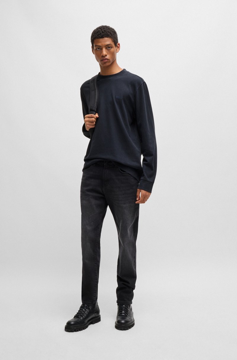 Hugo Boss Camiseta Relaxed Fit De Algodón Aterciopelado Con Detalle De Logo