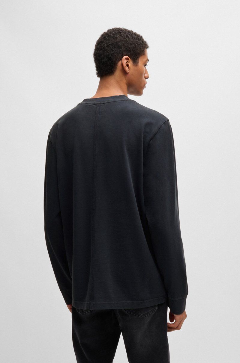 Hugo Boss Camiseta Relaxed Fit De Algodón Aterciopelado Con Detalle De Logo