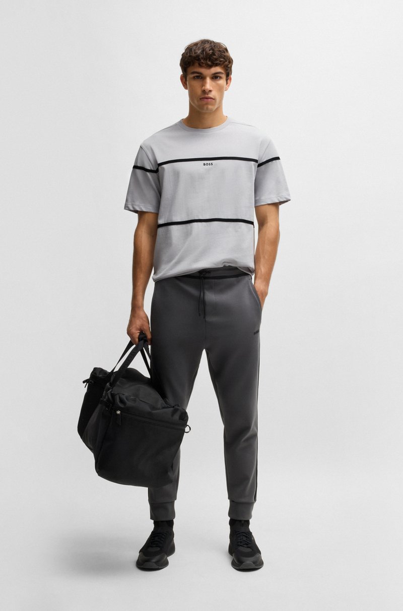 Hugo Boss Camiseta Relaxed Fit De Algodón Con Detalles De Cinta Y Logo