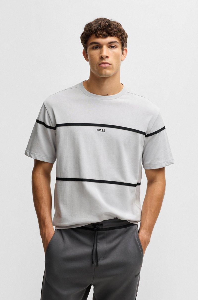 Hugo Boss Camiseta relaxed fit de algodón con detalles de cinta y logo